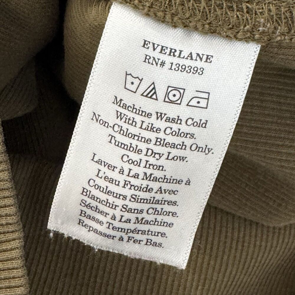 Everlane The Ribbed Tank Midi Dress Size XS Olive Green Organic Cotton Knit - Picture 12 of 13